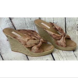 Xhilaration Knotted Woven Wedge Espadrilles